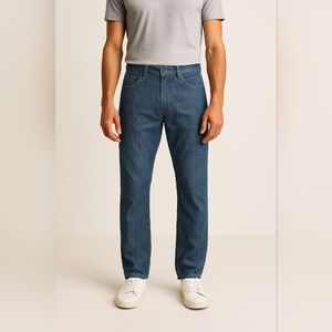 Lacoste Linen Blend Straight Leg Jeans Men’s 32 | Blue Lightweight Denim